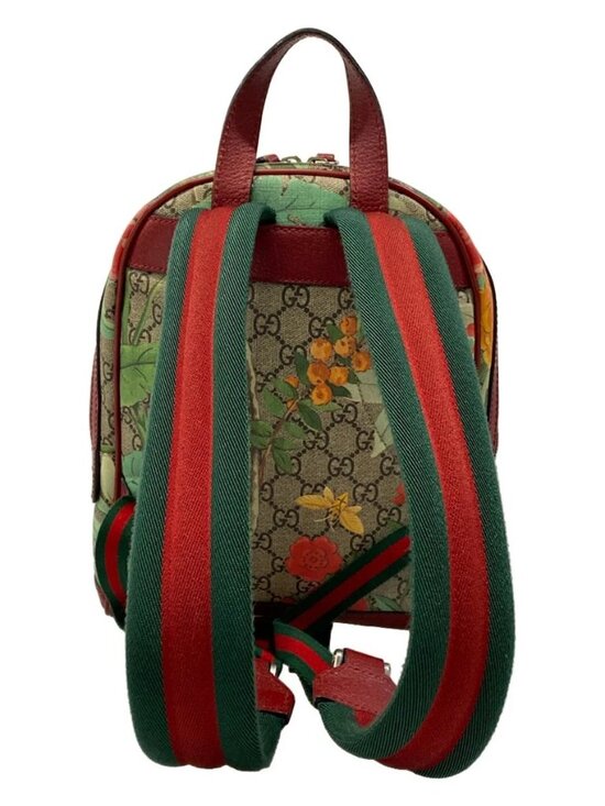 GUCCI GG Supreme Tian Small Back 427042 Bordeaux Beige Multi PVC Leather main image 15
